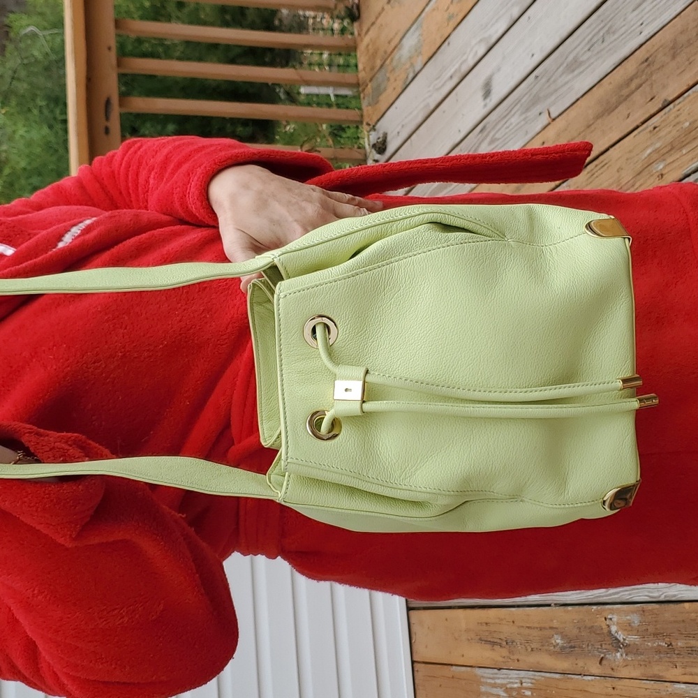 Vince Camuto Chartreuse Light Green Draw String L… - image 5